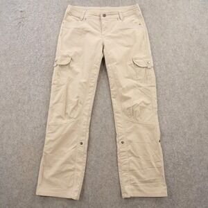 Kuhl Pants Womens 8 Beige Cargo Pockets Splash Roll Up Zip Mid Rise Outdoors